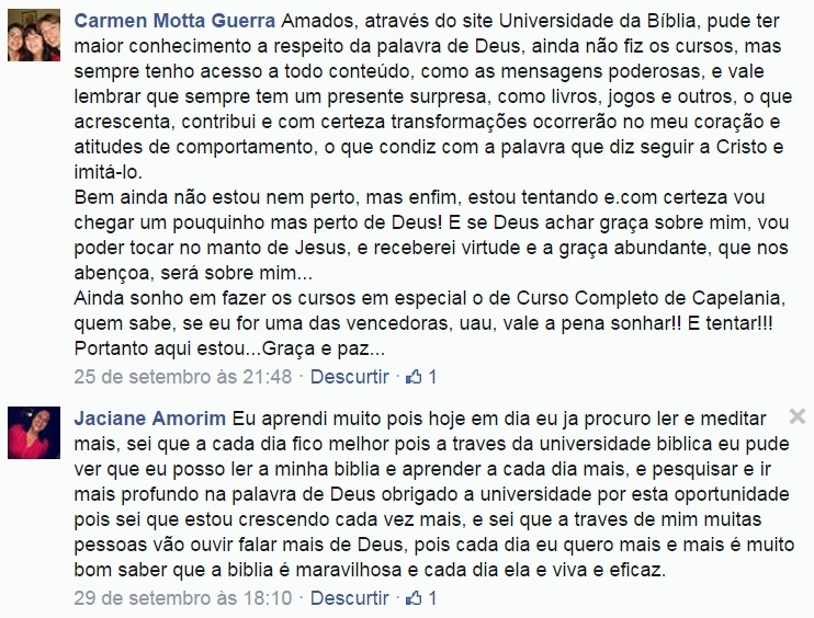 Depoimento Facebook 7
